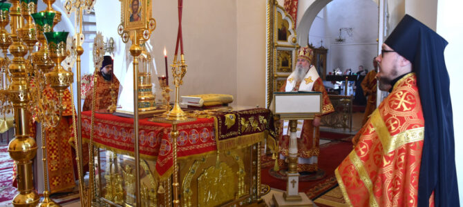 Божественная литургия в день 9-летия архиерейской хиротонии епископа Вяземского и Гагаринского Сергия